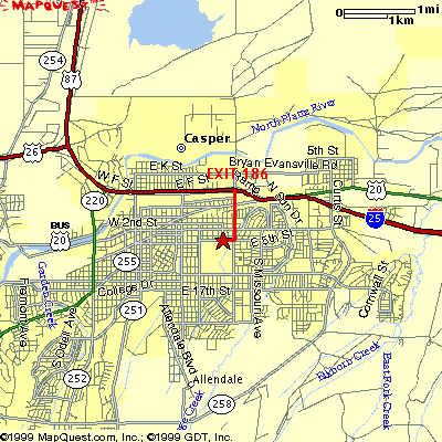 Casper Area Map, CLICK on Map for Detailed View